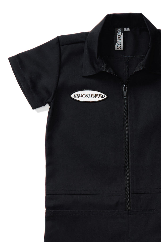 Knuckleheads Black Grease Monkey Coverall For Children