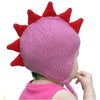 Pink Mohawk Hat with Red Spikes