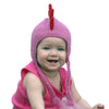 Pink Mohawk Hat with Red Spikes