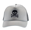 Gray Skull Trucker Hat