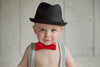 Black Fedora  Hat with Black Band