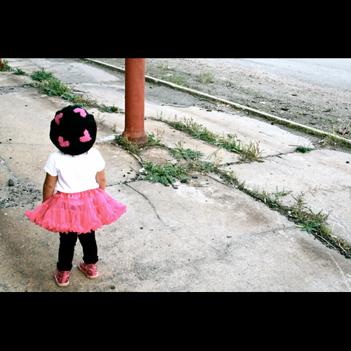 Black with Pink Hearts Beret  