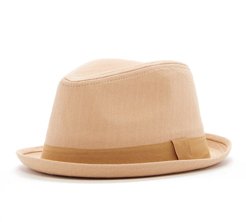 Born to Love Dark Straw Fedora with Brown Band Detail