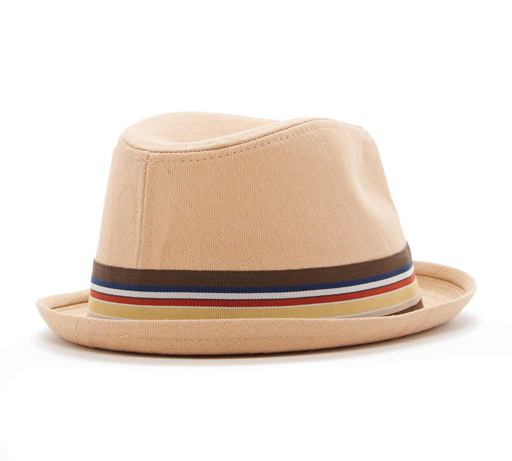 Knuckleheads Tan Fedora with Stripe Band