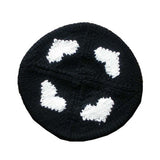 Black with White Hearts Beret