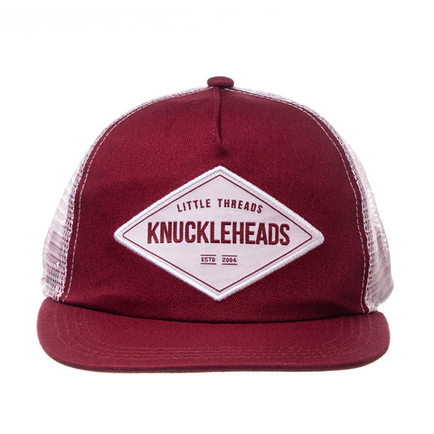 Blue White Patch Knuckleheads Trucker Hat