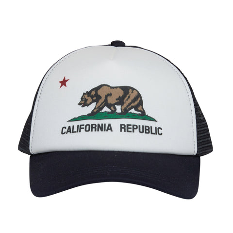 Knuckleheads Cali Rep Navy White Baby Boy Infant Trucker Hat Snap Back Sun Mesh Baseball Cap