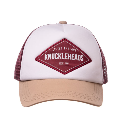 Blue White Patch Knuckleheads Trucker Hat