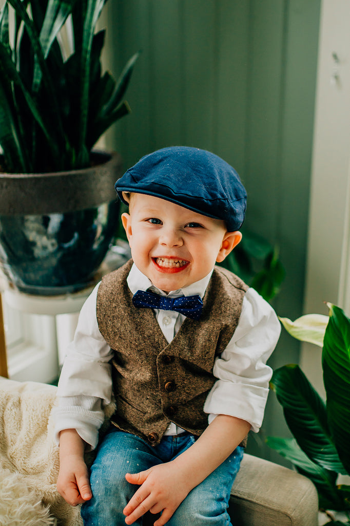 Blue Baby Boy's  Driver Cap Navy Blue Driver Cap