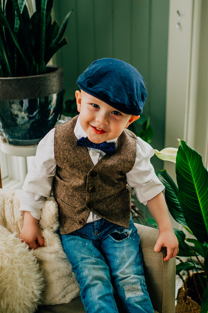 Blue Baby Boy's  Driver Cap Navy Blue Driver Cap