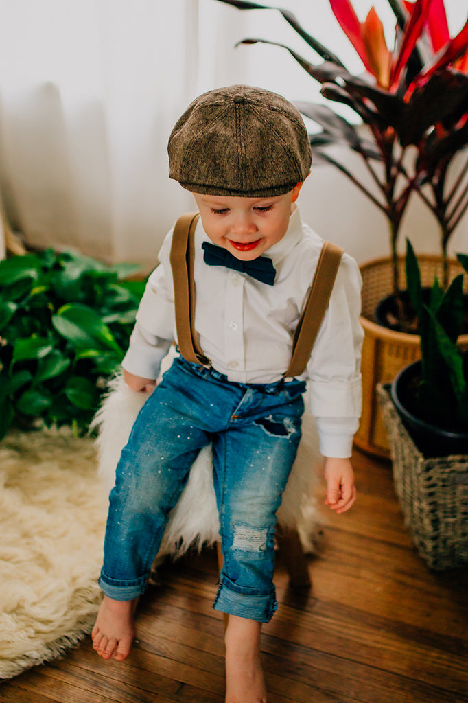 Wedding Baptism Birthday Boys White Button-Up Shirt