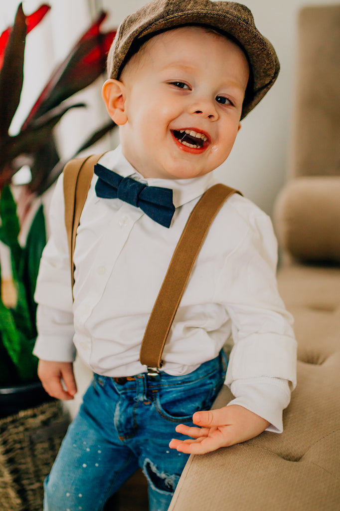 Wedding Baptism Birthday Boys White Button-Up Shirt