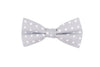 Grey Polka Dotted Birthday Bow Tie