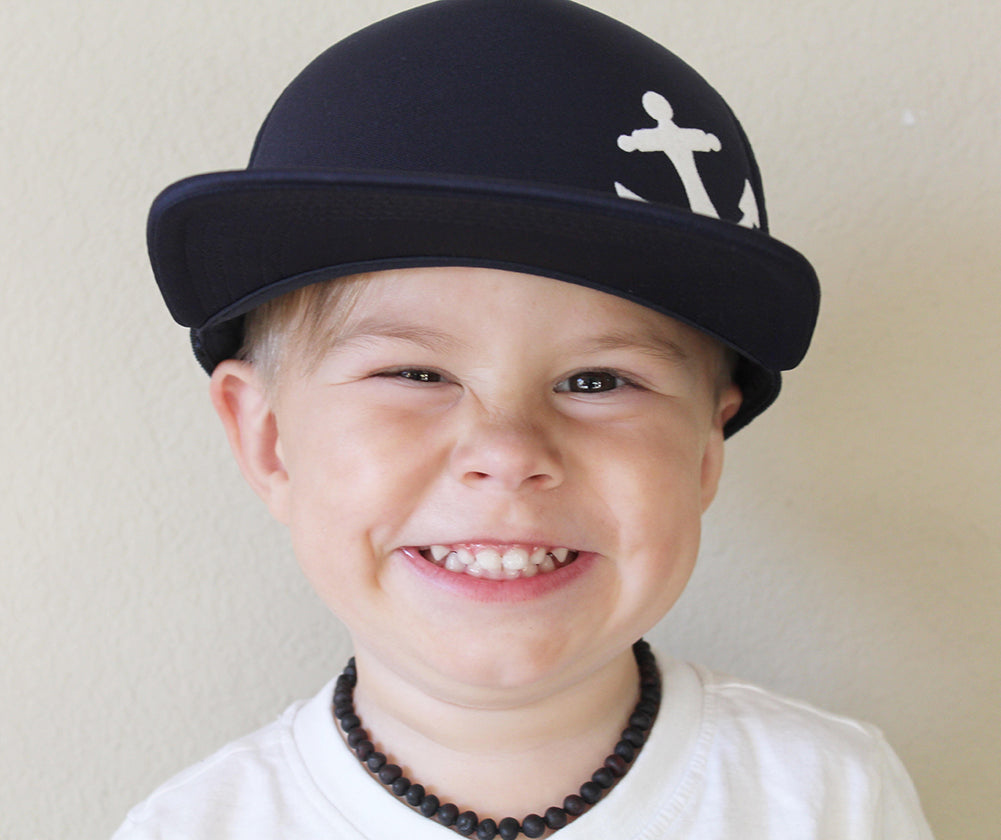 Blue Navy Anchor Trucker Hat