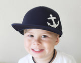 Blue Navy Anchor Trucker Hat